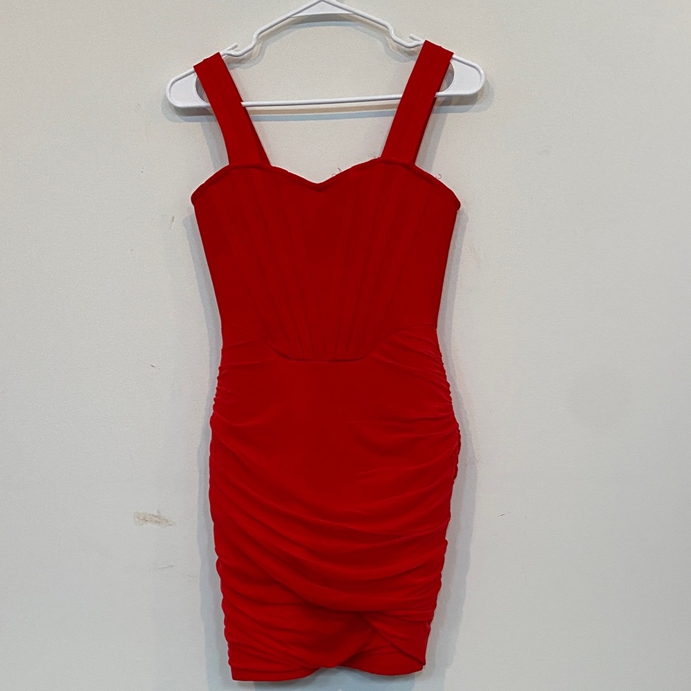 AKIRA Bold Red Mini Dress